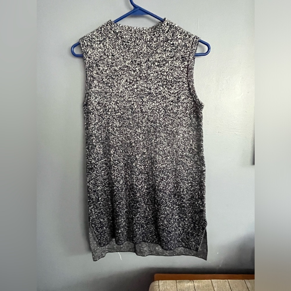 Chicos Sz 0 Small Blue/White Tweed Tunic